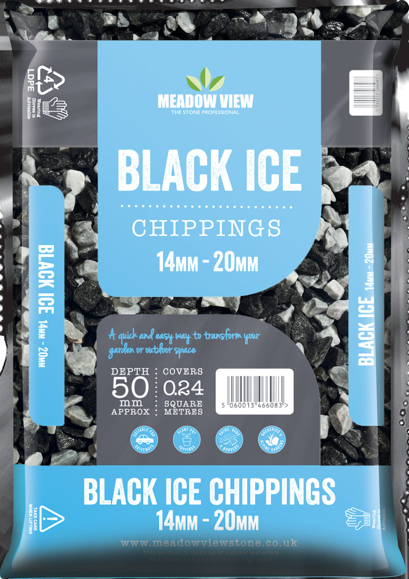 Black Ice Chippings 14-20mm Due to high sales volumes on aggregates please contact us on 01622 871 250 for a true stock count.